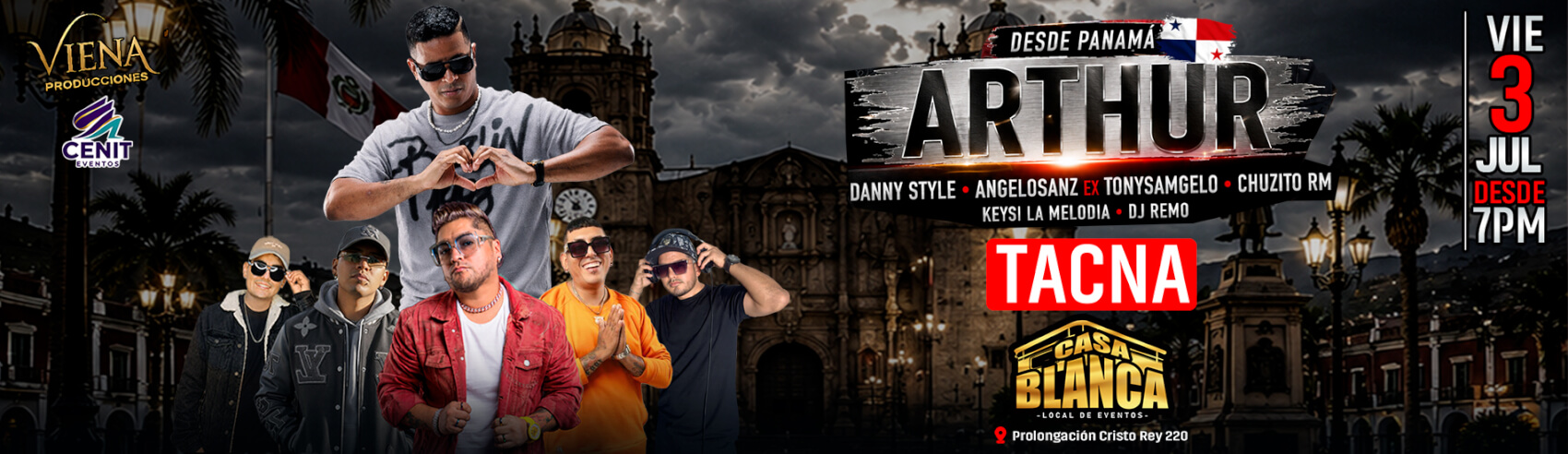 Desde Panamá Arthur, Keysi la Melodia y muchos más Llegan a Tacna