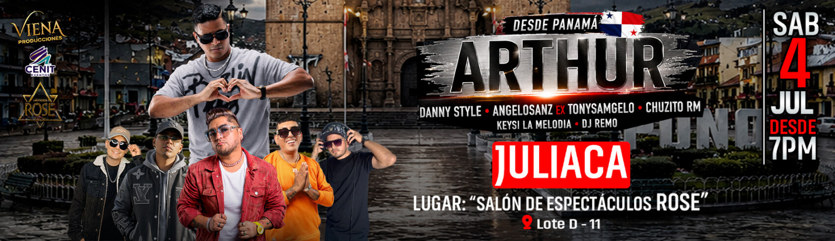 Desde Panamá Arthur, Danny Style, DJ Remo y muchos más Llegan a Juliaca
