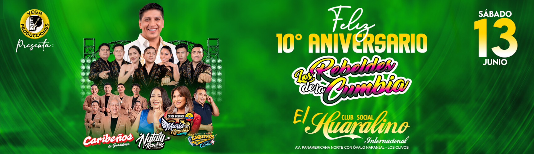 10° Aniversario de Los Rebeldes de la Cumbia en El Huaralino