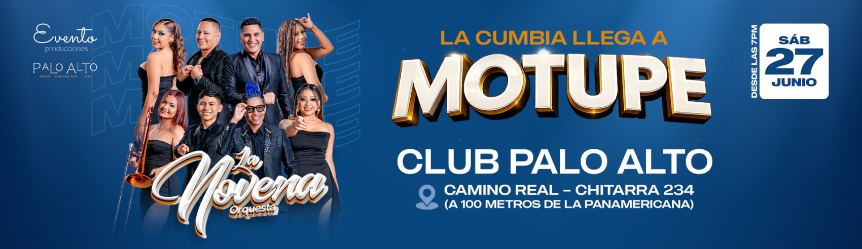 La Novena Orquesta en Club Palo Alto de Motupe