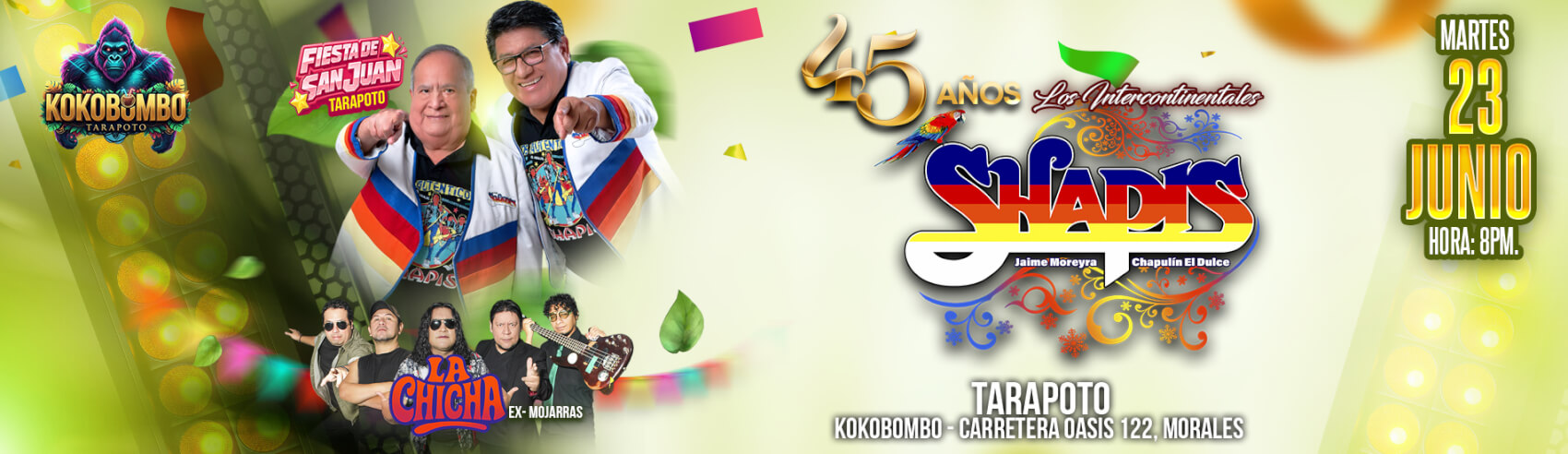 Fiesta de San Juan con Los Shapis y mucho más en Tarapoto