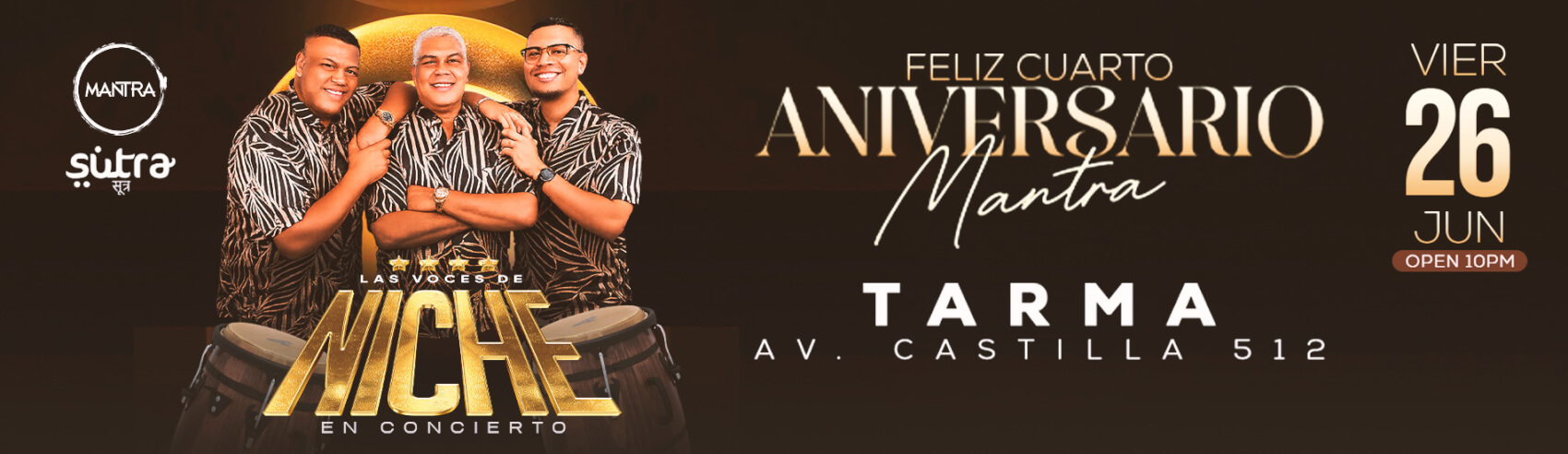 4° Aniversario Mantra con Las Voces de Niche en Tarma