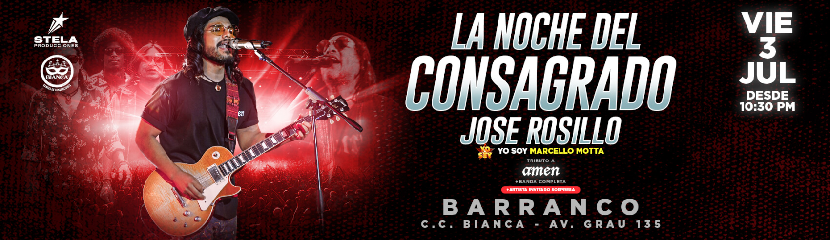 La Noche del Consagrado con Jose Rosillo en Barranco