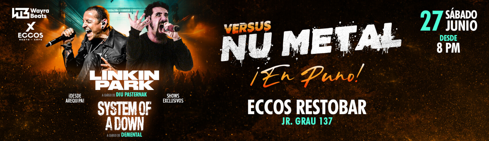 Linkin Park vs System of a Down: ¡El Nu Metal llega a Puno!