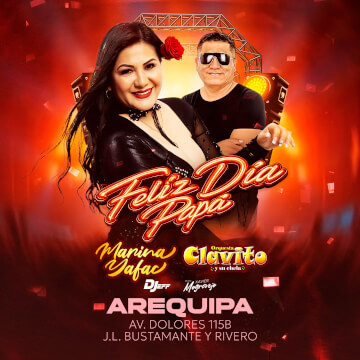 Marina Yafac y Clavito y su Chela celebran a Papá en QATAR Disco Club en Arequipa