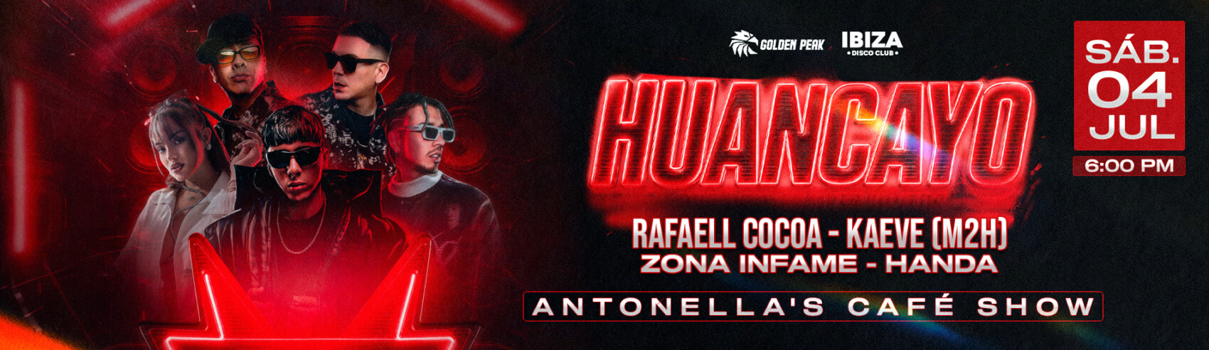 Rafell Cocoa, Kaeve (M2H), Zona Infame y Handa en Huancayo