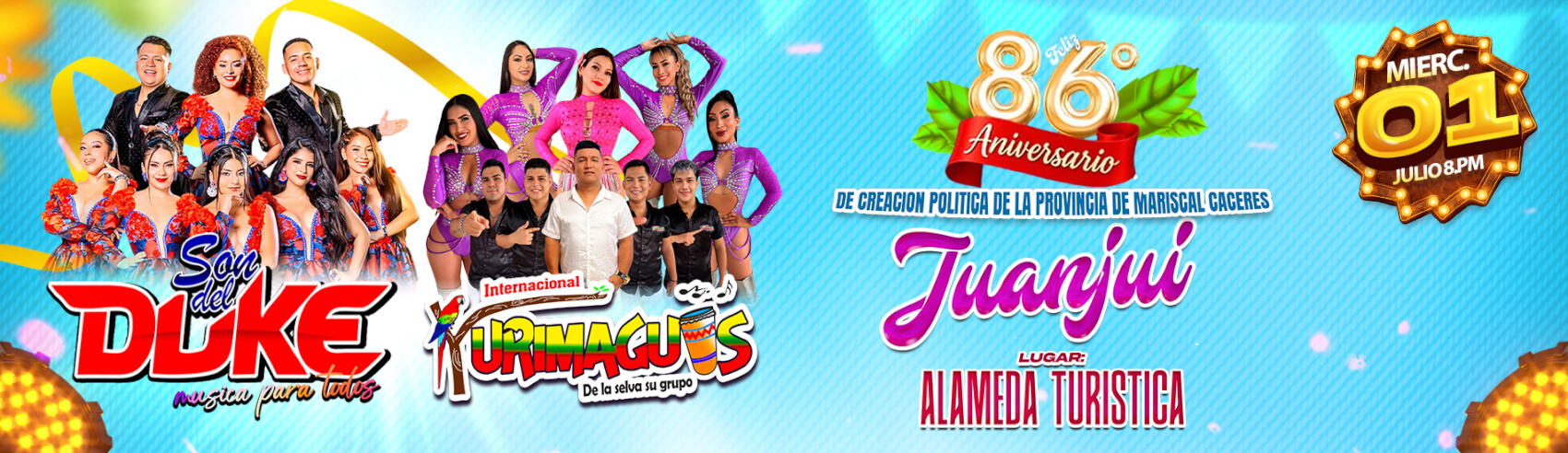 86° Aniversario de Mariscal Caceres Juanjui con Son del Duke e Internacional Yurimaguas