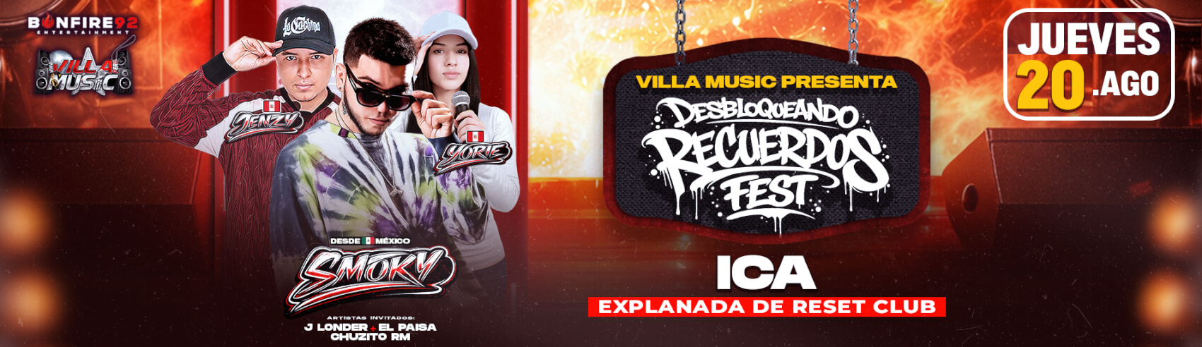 Desbloqueando Recuerdos Fest con Smoky desde México y mucho más en Ica