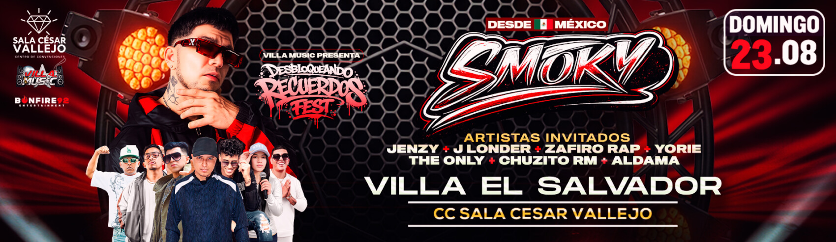 Desbloqueando Recuerdos Fest con Smoky desde México y mucho más en Villa Salvador