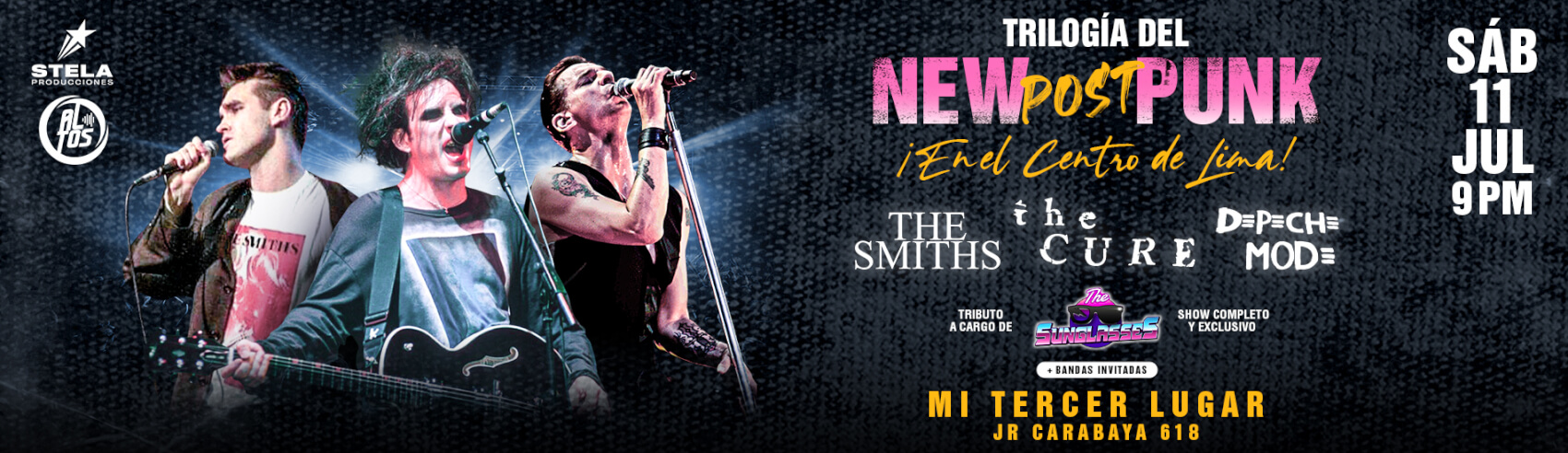 Trilogía del New Post Punk: Tributo a The Smiths, The Cure y Depeche Mode en Mi Tercer Lugar
