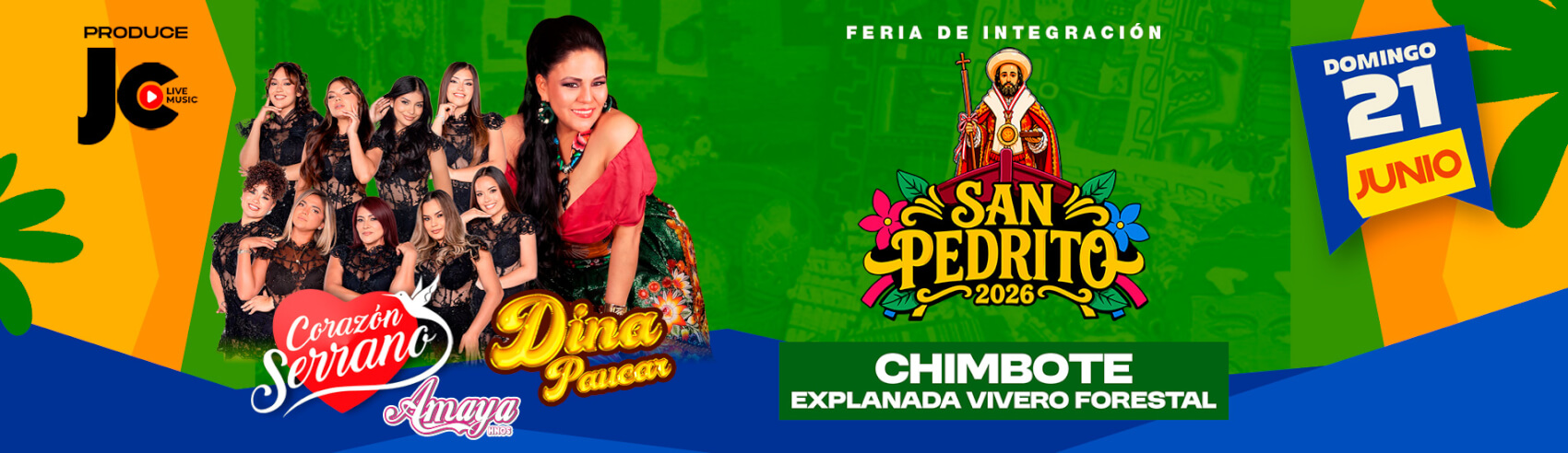 Corazón Serrano, Dina Paucar y Amaya Hermanos en La Feria San Pedrito 2026