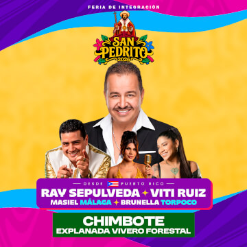 Ray Sepulveda, Viti Ruiz, Masiel Málaga y Brunella Torpoco en La Feria San Pedrito 2026