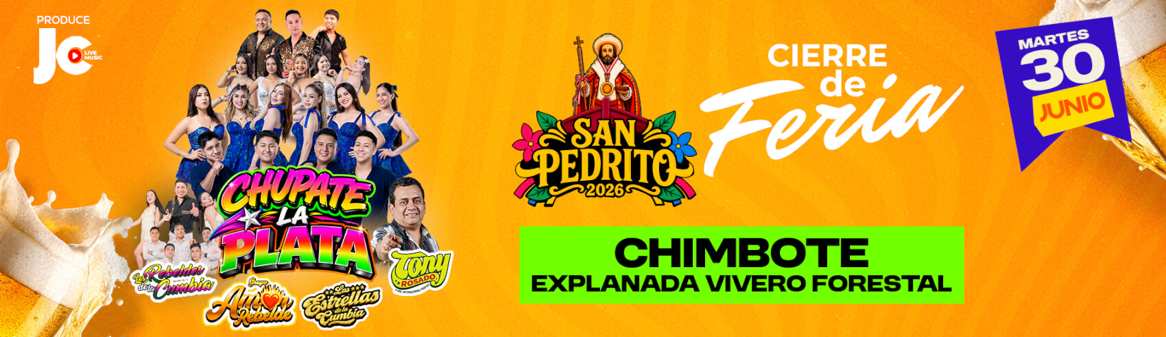 Cierre de La Feria San Pedrito 2026 con Amor Rebelde, Las Estrellas de la Cumbia, Tony Rosado y Los Rebeldes de la Cumbia