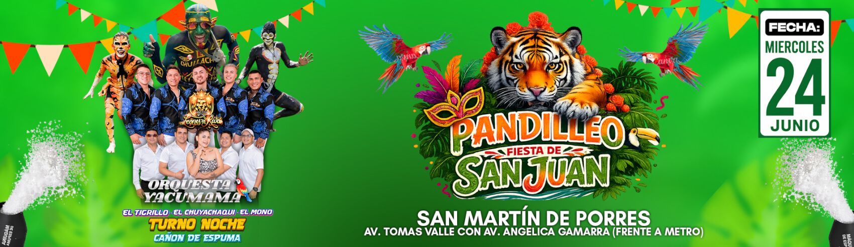 Pandilleo Fiesta de San Juan con Orquesta Yacumama y más en Centro Turístico Yacumama