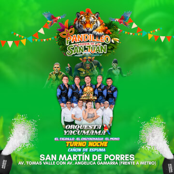 Pandilleo Fiesta de San Juan con Orquesta Yacumama y más en Centro Turístico Yacumama