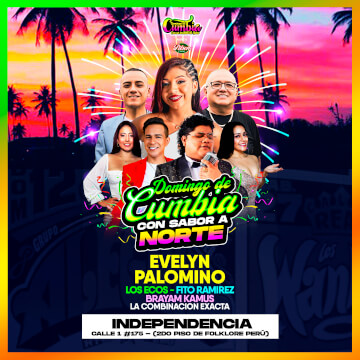 Domingo de Cumbia con Evelyn Palomino, Los Ecos y más en Blue Fiesta Total Independencia