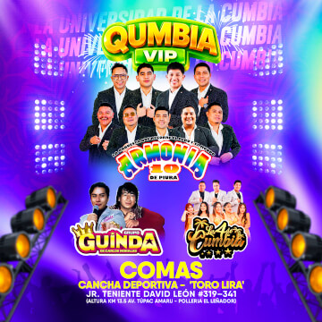 Qumbia Vip con Armonía 10 de Piura, Grupo Guinda y Los 4 de la Cumbia en Comas