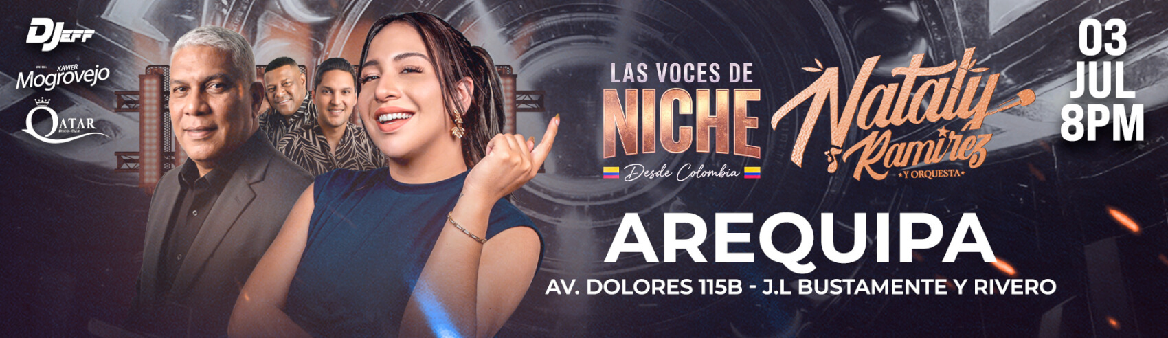 Las Voces de Niche y Nataly Ramírez &amp; Orquesta en una Noche de Salsa Internacional en Qatar Disco Club