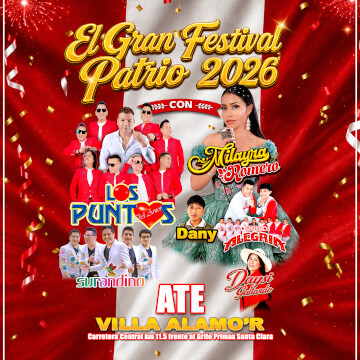 El Gran Festival Patrio con Surandino, Los Puntos del Amor y más en Villa Alamor en Ate