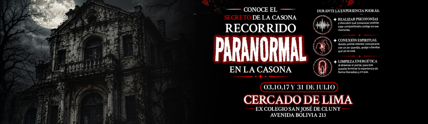 Recorrido Paranormal en la Casona en Cercado de Lima