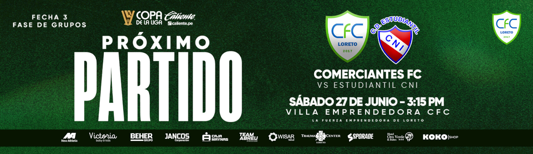 Comerciantes FC vs Estudiantil CNI por la Copa de la Liga
