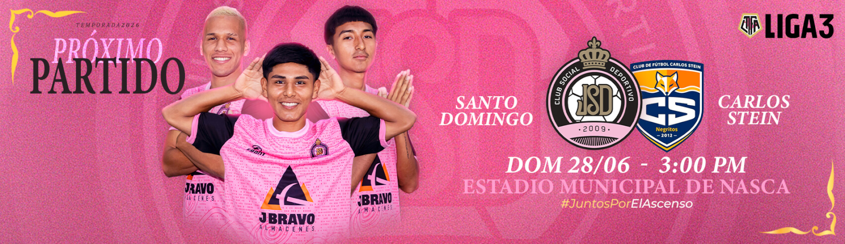 Juventud Santo Domingo vs Carlos Stein por la Liga 3