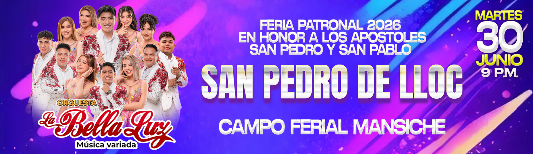 La Bella Luz llega a la Feria Patronal de San Pedro de Lloc 2026