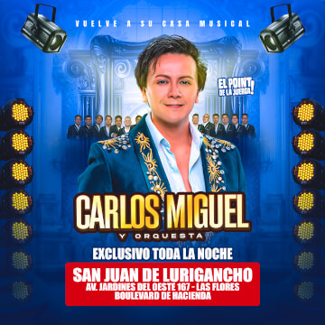 Carlos Miguel y Orquesta en Discoteca Anubis de SJL
