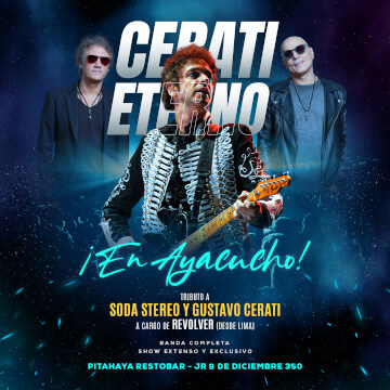 Vive el mejor tributo a Soda Stereo y Gustavo Cerati en Ayacucho