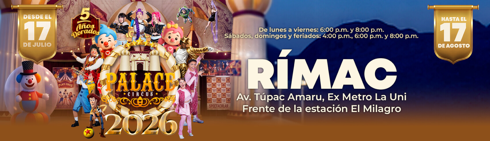 Palace Circus 2026 – Circo Familiar | Show Teatro en el Rimac
