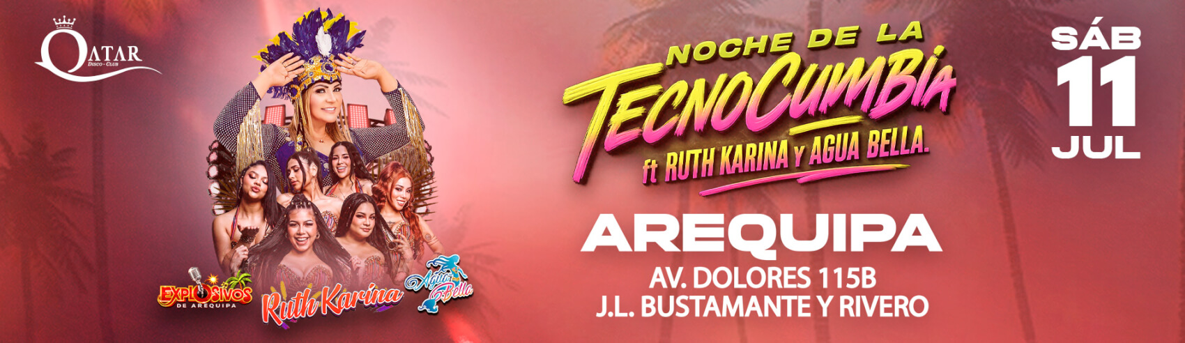 Ruth Karina y Agua Bella en QATAR Disco Club en Arequipa