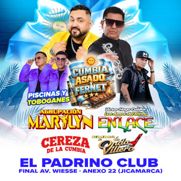 Cumbia Asado y Fernet con Agrupación Marilyn, Enlace y mucho más en El Padrino Club de SJL