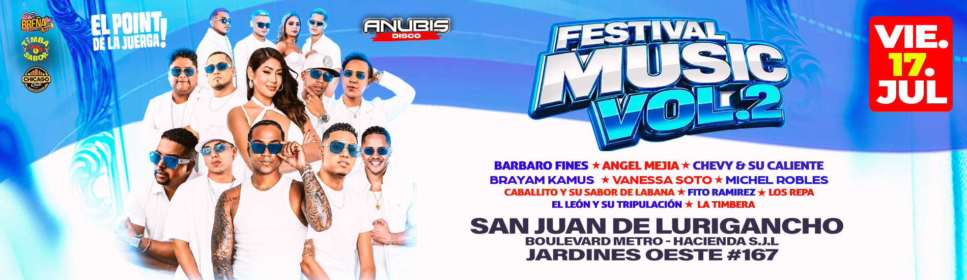 Festival Music Vol. 2: Bárbaro Fines, Ángel Mejía, Caballito y su sabor de Labana y muchos más en Anubis de SJL