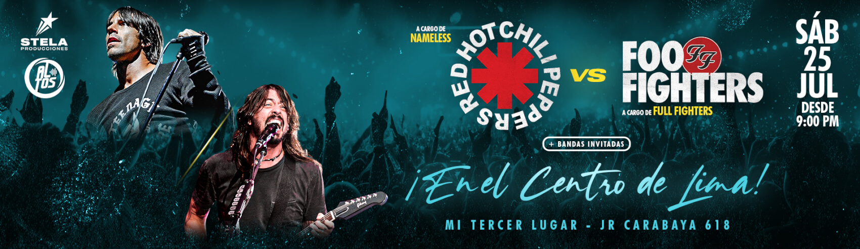 Red Hot Chili Peppers vs. Foo Fighters en Mi Tercer Lugar del Centro de Lima