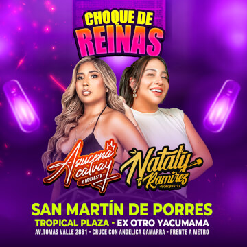 Choque de Reinas con Nataly Ramírez y Azucena Calvay en Tropical Plaza SMP