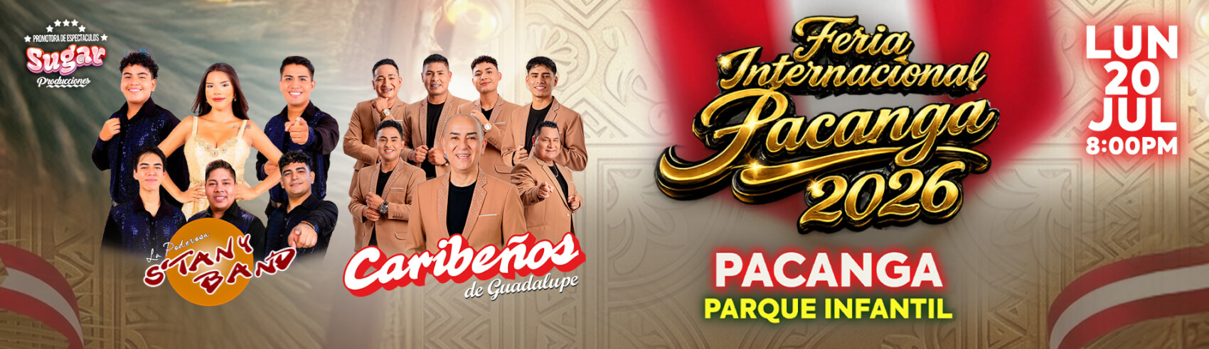 Feria Internacional 2026 con Caribeños de Guadalupe y S'tany Band en Pacanga