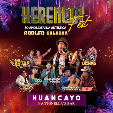 Celebración de los 50 años de vida artística del Cantautor Adolfo Salazar y mucho más en Huancayo