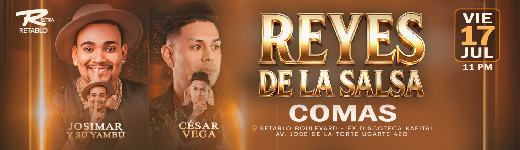 Reyes de la Salsa - Josimar y su Yambú y César Vega en Rustica Retablo