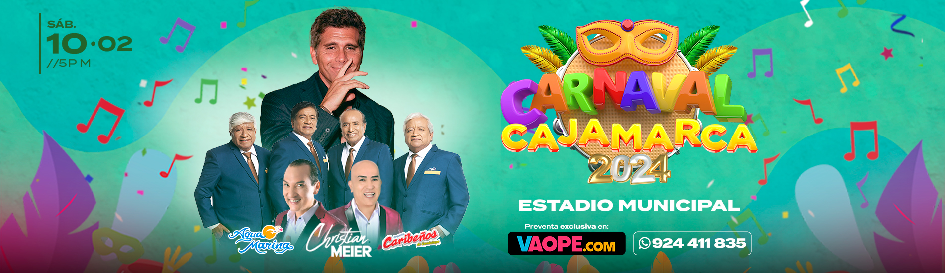 Agua Marina y Caribeños de Guadalupe en Cajamarca