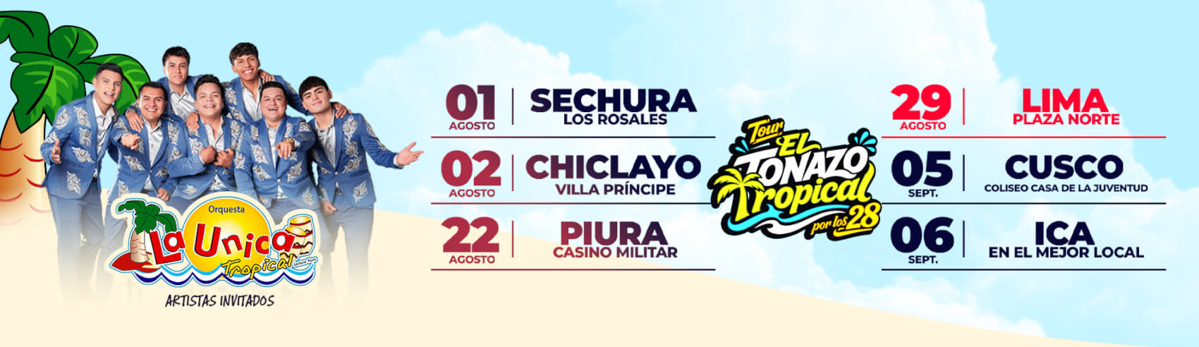 Tour el Tonazo Tropical por los 28